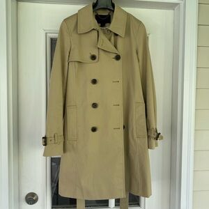 J. Crew Classic Tan Cotton Trench Coat